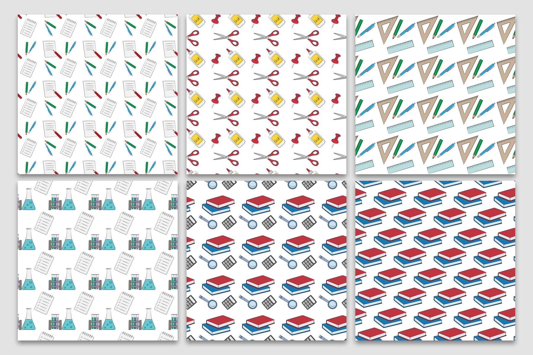 Back to School School Digital Paper Scrapbook Papers School Etsy