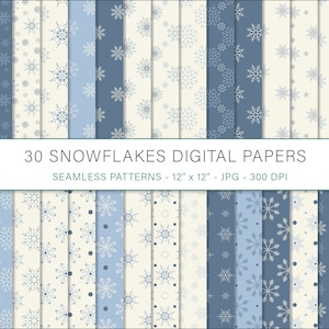 snowflakes digital paper, paper snowflakes, winter digital paper, digital paper pack, scrapbook paper,  scrapbooking digital downloads