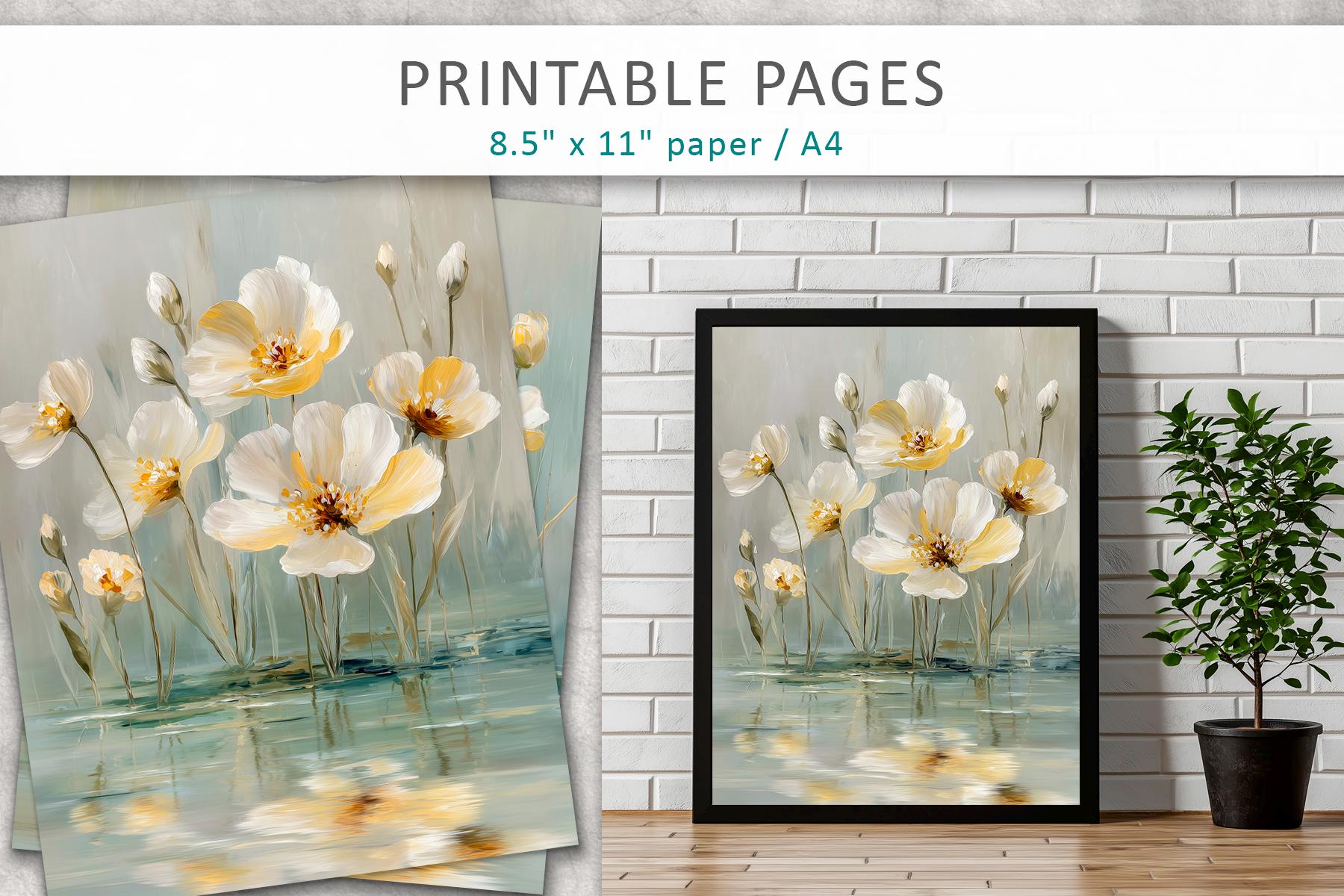 Grunge Floral Printable Pages | Vintage Scrapbook Paper | Junk Journal ...