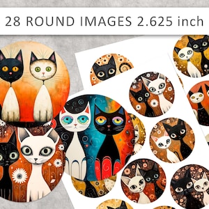 Cat button printables 2.625", Digital cat buttons, Cat craft printables, cat circle image, Animal button, cat round image, craft project