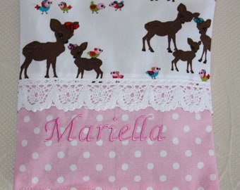 Cherry Pit Pack for babies, wish names, roe deer, lace