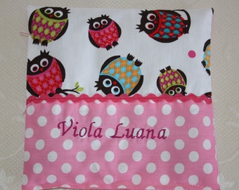 Cherry Pit Pack for babies, wish names, owls. Points fabric, Country house