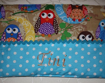 Cherry Pit Pack, XXL, desired name embroidered, owl, Country House, 20 x 30 cm,