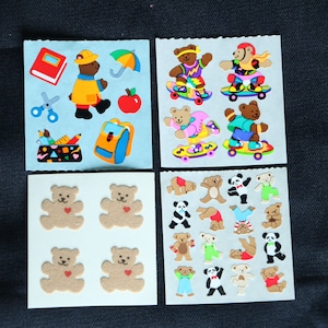 ORIGINAL Vintage Sandylion Stickers - You Choose - BEARS - Fuzzy - Kromekote - School - Skateboard - Mini Dancing RARE