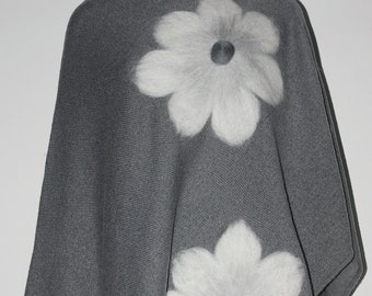 Soft felted poncho, cape