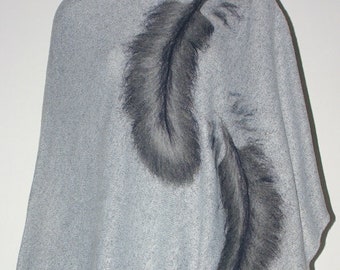 Poncho felted with wool