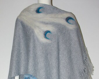 Women's felted poncho