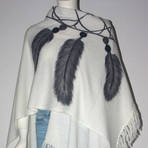 Women's felted poncho image 1