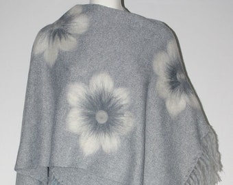 Women's felted poncho