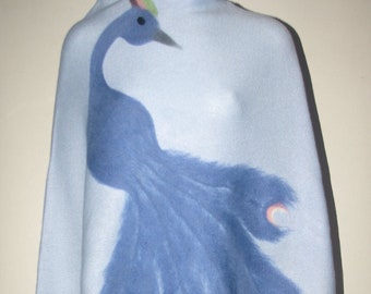 Poncho felted with wool