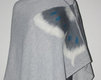 Poncho felted with wool