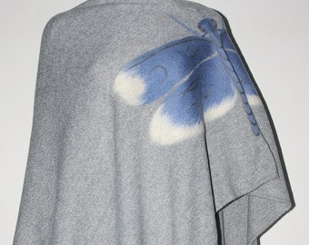Women's felted poncho