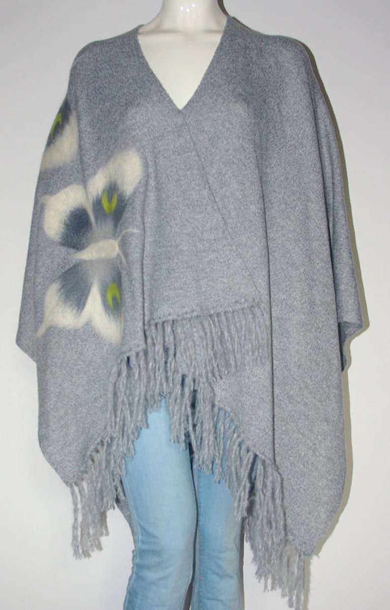 Women's felted poncho image 2