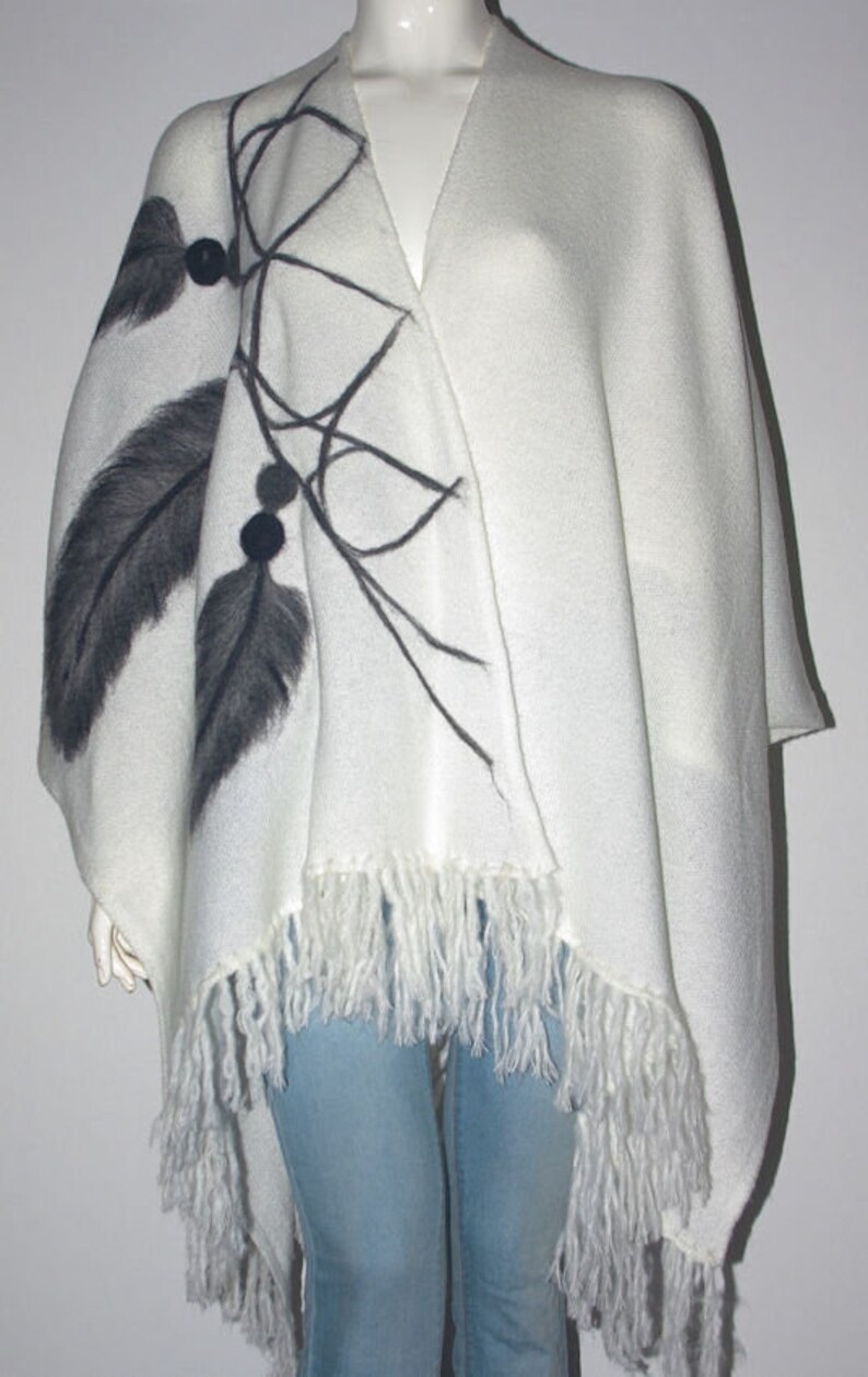 Women's felted poncho image 2