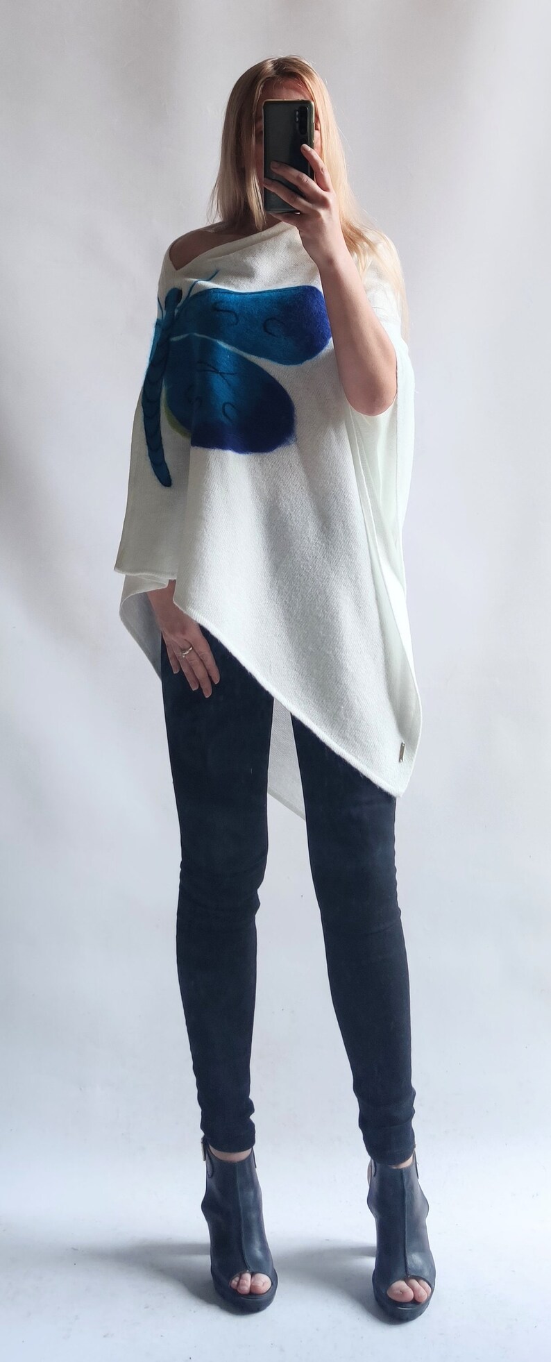 Felted poncho, cape, sweater image 6