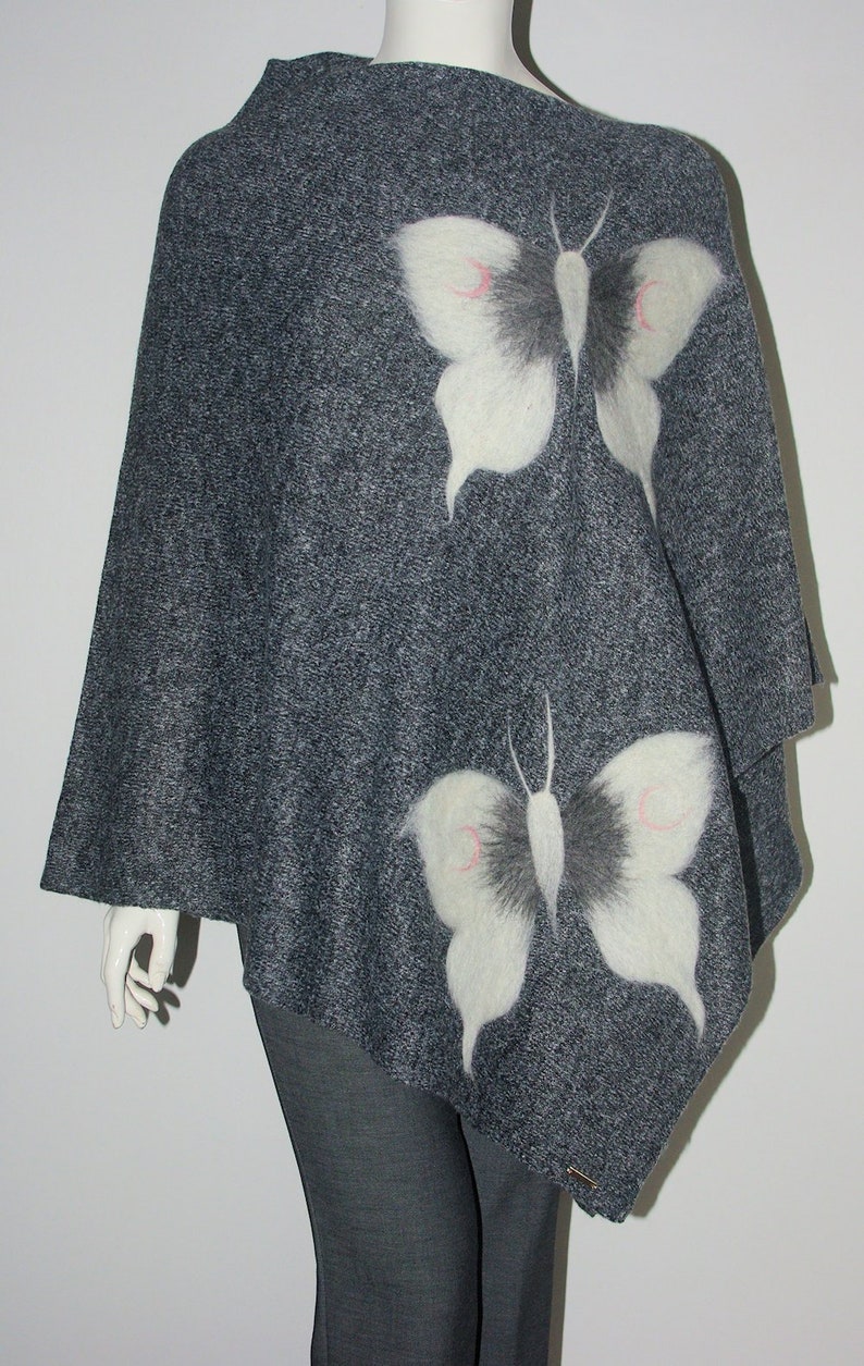 Hand felted poncho image 1