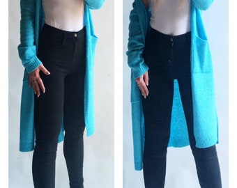Cardigan, women's coat with pockets