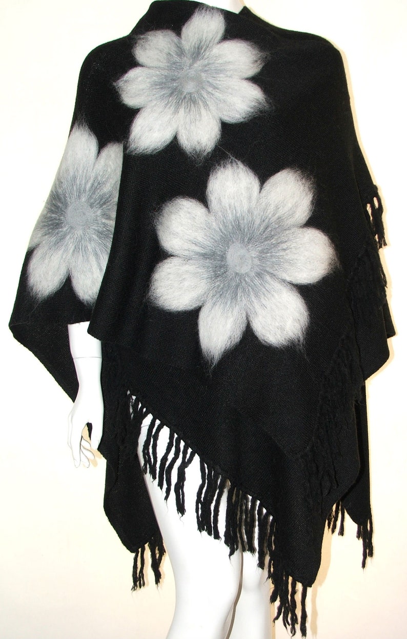 Women's felted poncho image 1