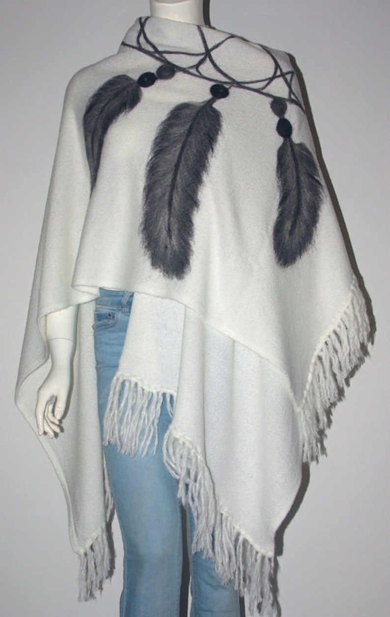 Women's felted poncho image 1