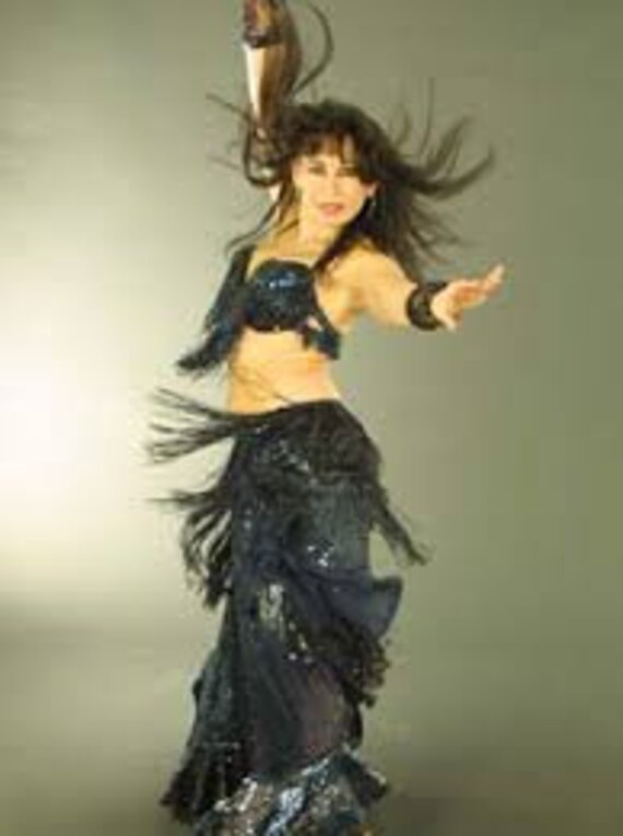 Hand made vintage oriental belly dance costume, ci