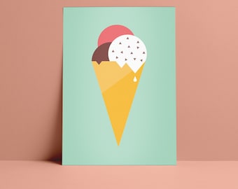 Postkarte "Eis"