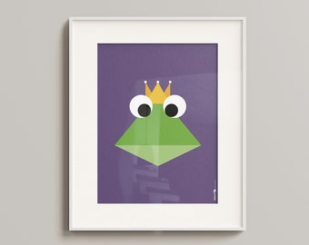 SALE! Poster "Frog King", 30 x 40 cm