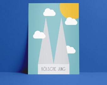 Postkarte "kölsche Jung" Dom