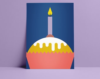 Postkarte "Birthday-Muffin"