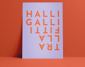 Postcard "HALLIGALLI TRALLAFITTI"