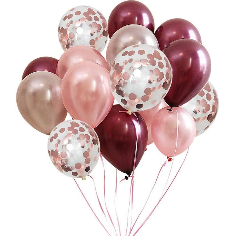 Burgundy Balloons Burgundy Wedding Balloons Neutral Baby Etsy