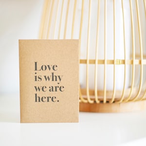 Love Karte Valentinstag Kraftpapier Klappkarte A6 Liebe Hochzeit Geburtstag