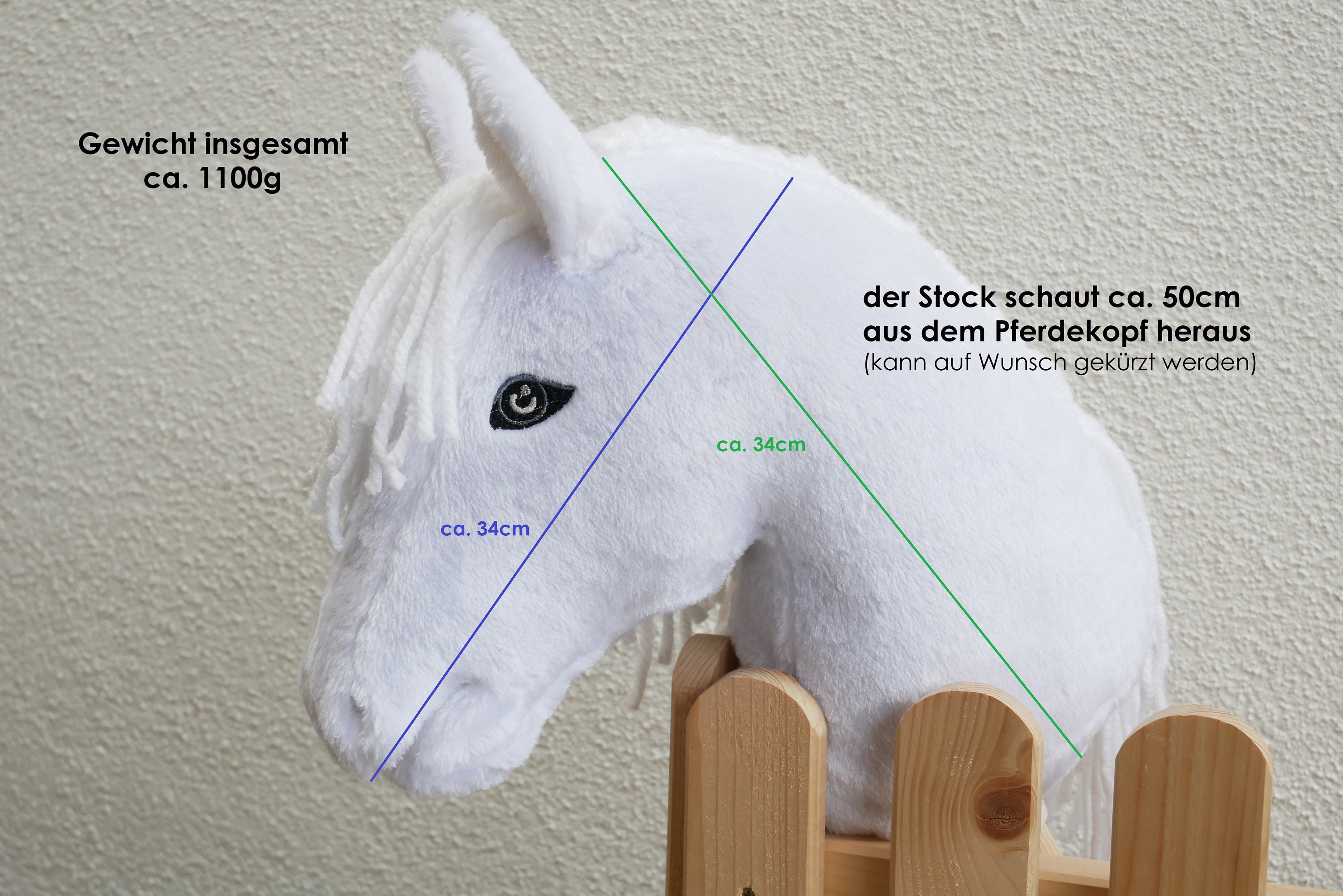 Panduro Hobby Horse Mähne und Schweif für Stockpferd, Langes und schönes Haar – DIY Nähen, Stylen, Frisur und Schweif farblich aufeinander abgestimmt- Schwarz