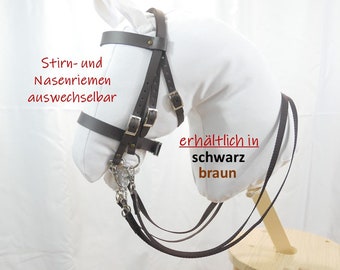 Kandarenzaum für Hobbyhorse, schwarz braun