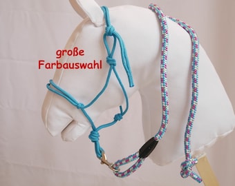 Knotenhalfter mit Führstrick für Hobbyhorse