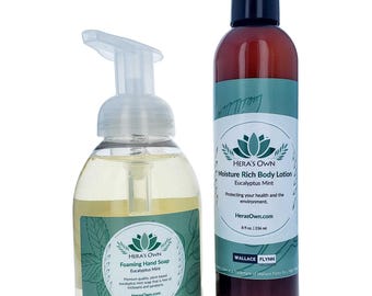 Hera's Own Foaming Hand Soap & Moisture Rich Body Lotion Set - Eucalyptus Mint