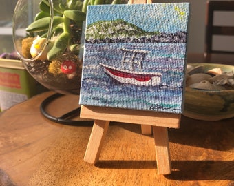 Boat painting | Etsy