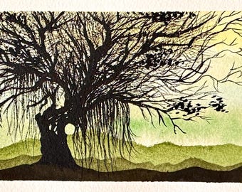 Watercolor Landscape "Loom"