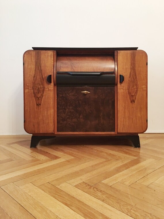 Record Player Cabinet By Jindrich Halabala For Up Zavody Etsy