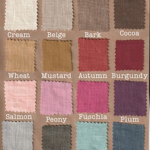 Linen Colour Swatches Sample Fabric - Etsy