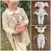 Premium Linen Heirloom Stuffed Animal Toys - Woodland Art Dolls - Hand Embroidered Neutral Unisex Timeless - Bunny Rabbit Mouse Fawn Fox 