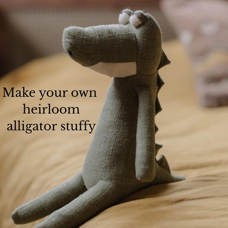 Heirloom Alligator Croc Sewing Pattern PDF - Stuffed Animal Plush Toy ...