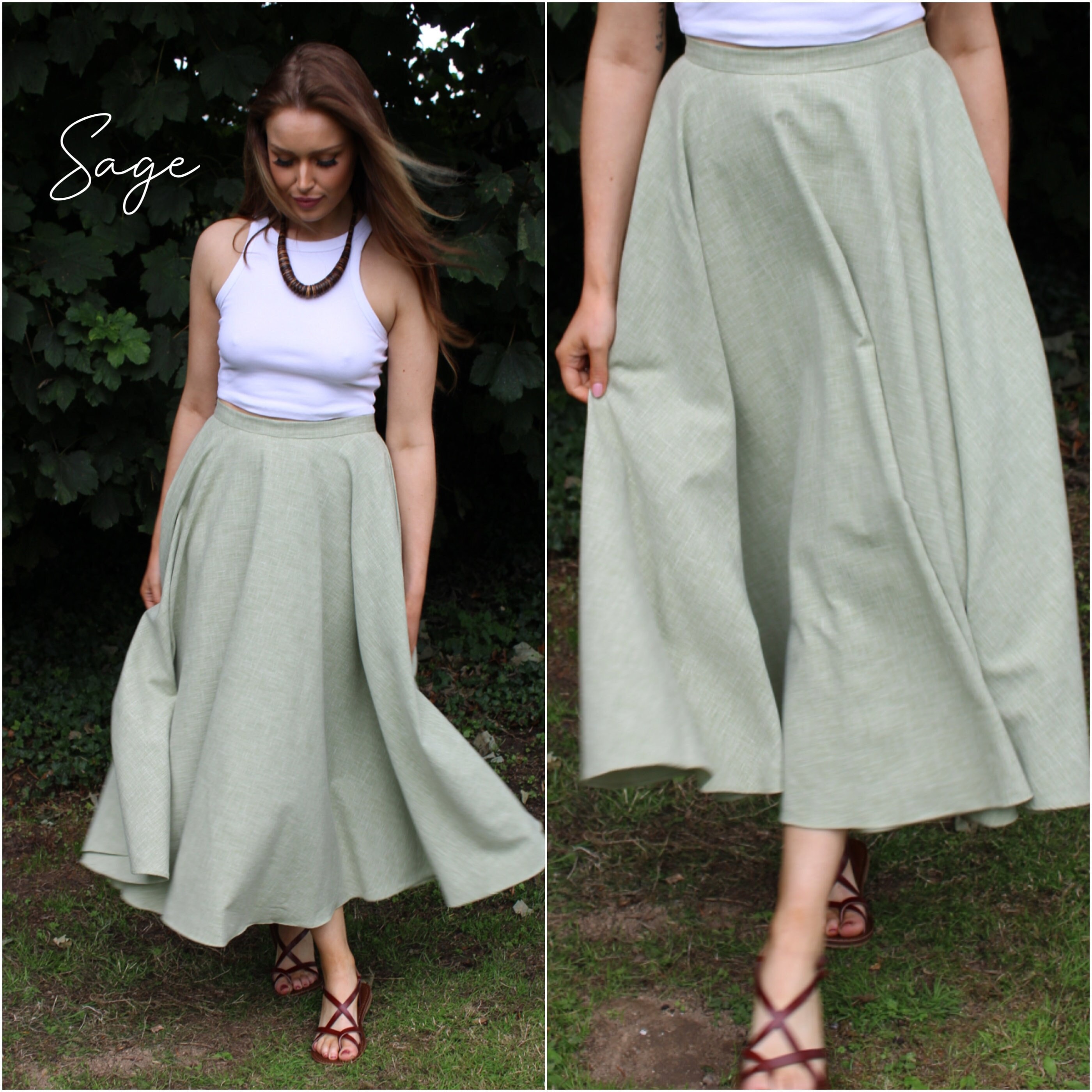 【美品】ALDa Latine Circulir Skirt モスグリーン Camilla Metallic Midi Skirt-Malachite | Boden USA