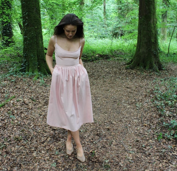 pink dress beige shoes Blush Flats Shoes For Girls