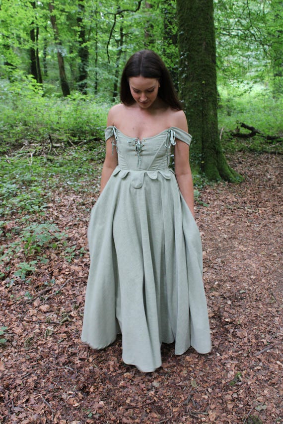 Linen Corset Top: Boned Cottagecore Lace-up Bodice - Etsy