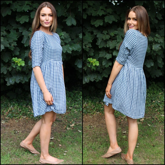 gathered smock dress