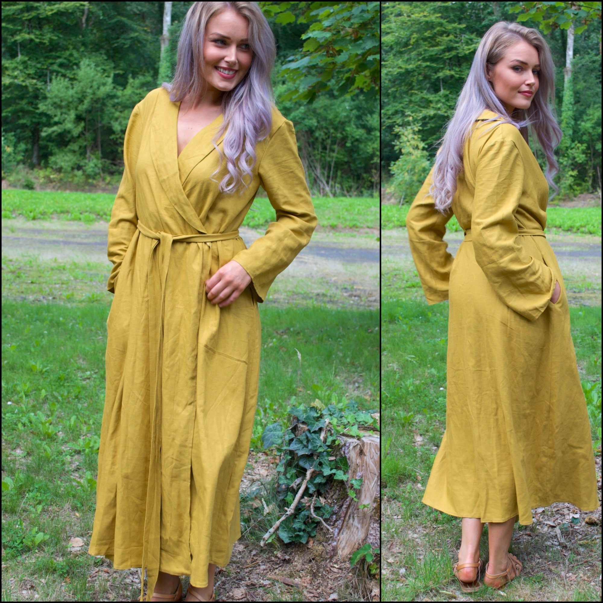 chinese dress ladies Natural Linen Dress | Made in USA main image 0