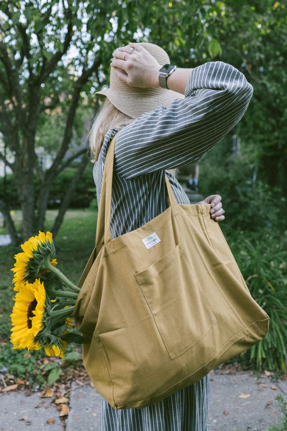Premium linen tote bag in a variety of colours - market bag, reusable shopping bag, produce and groceries, book bag, washable eco friendly