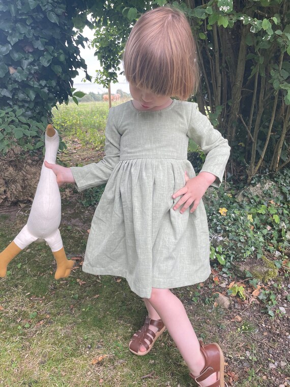 linen flower girl dress Eulalie linen dress