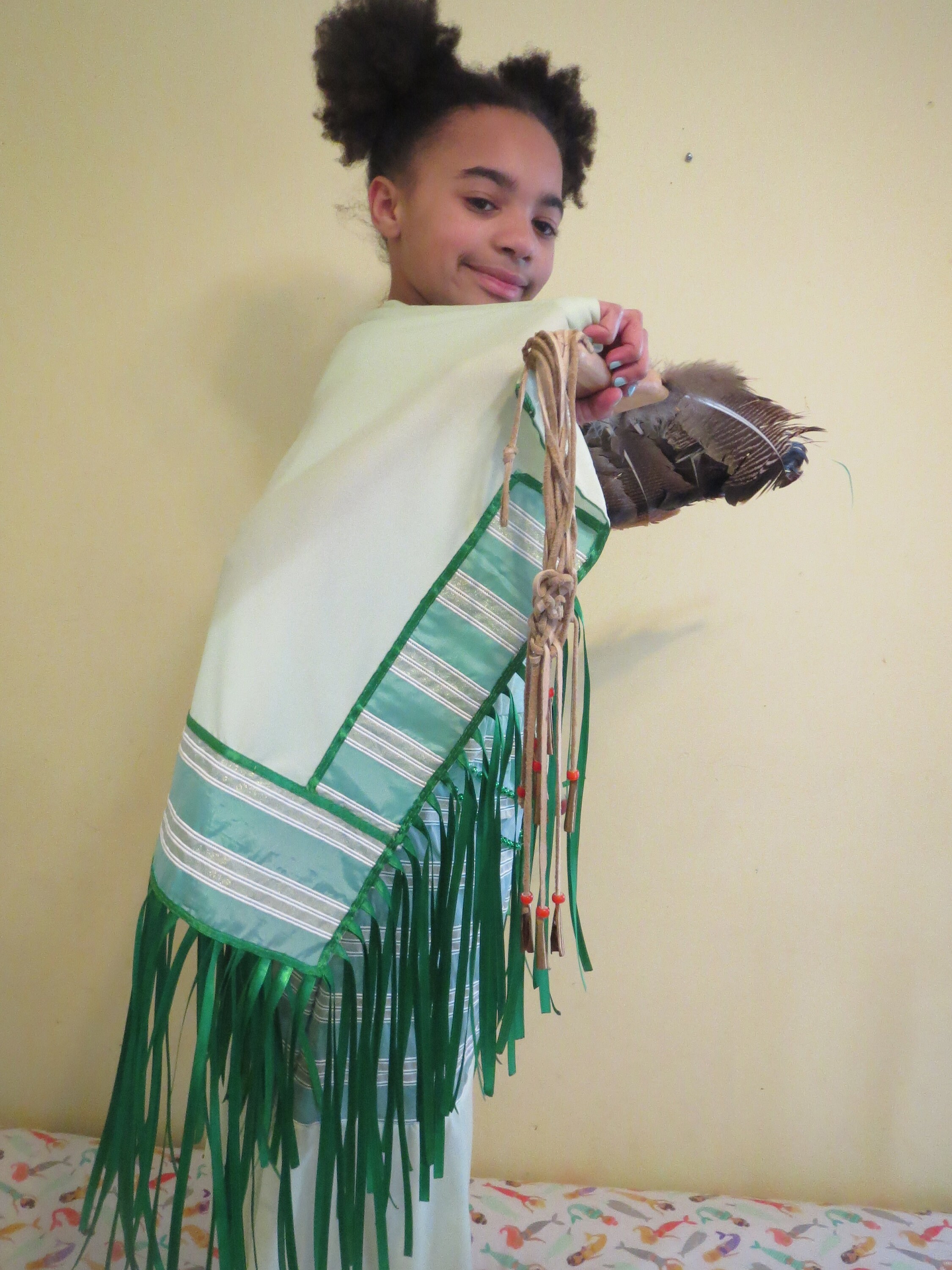 Native American Pow Wow Regalia Fancy Dance Girls Size L Green Etsy