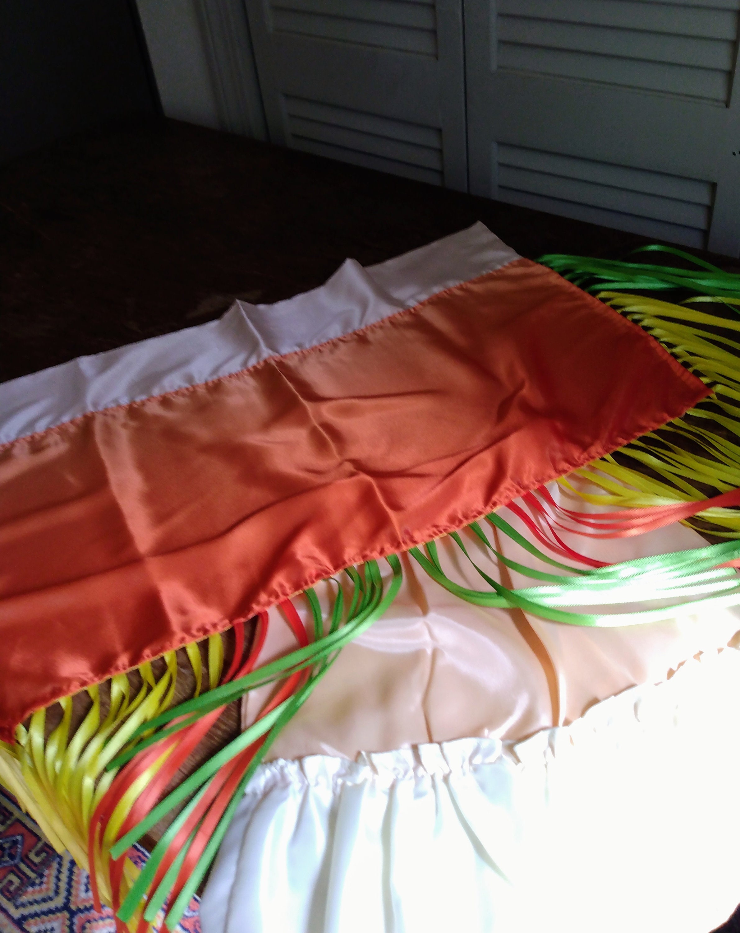 Native American Pow Wow Regalia Fancy Dance Tangerine Orange Skirt Native American Pow Wow Regalia Fancy Dance Tangerine Orange Skirt